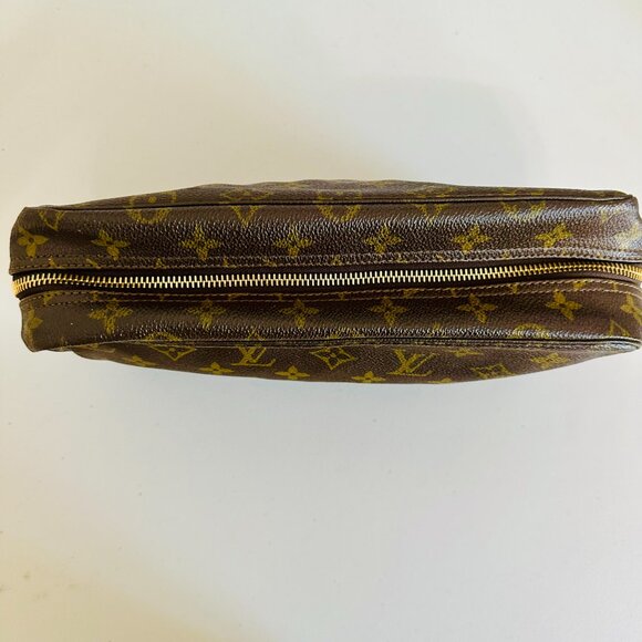 LOUIS VUITTON TROUSSE MONOGRAM LOGO CANVAS COSMETIC CASE TRAVEL POUCH VINTAGE - Picture 6 of 11